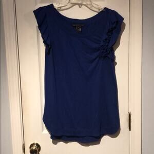 Marc by Marc Jacobs pure blue ruffle detail top